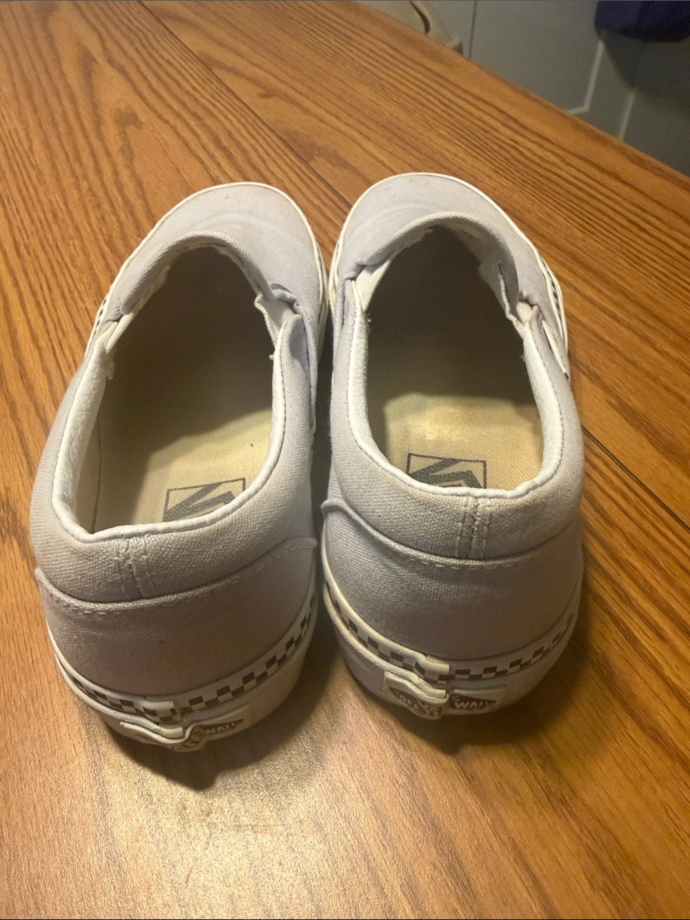 Vans Kids Slip-On Canvas Sneakers in Light Gray - Picture 3 of 4